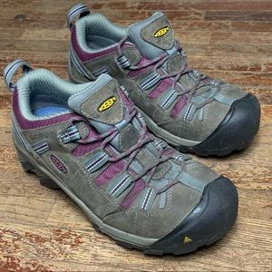 Keen Utility Steel Safety Toe Shoes Detroit Low Brown Purple Gray Women’s 9.5